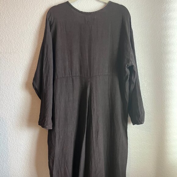 Flax By Jeanne Engelhart - Womens Linen Dress - Picture 2 of 4
